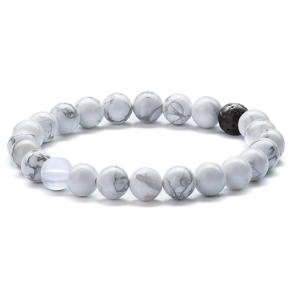Bracelet de perles en pierre volcanique et œil de tigre - LUXARAH