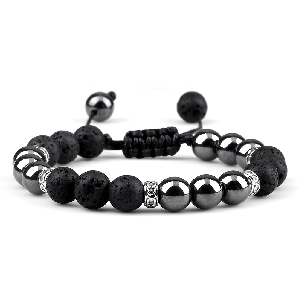 Bracelet en hématite tissé pour le couple - LUXARAH