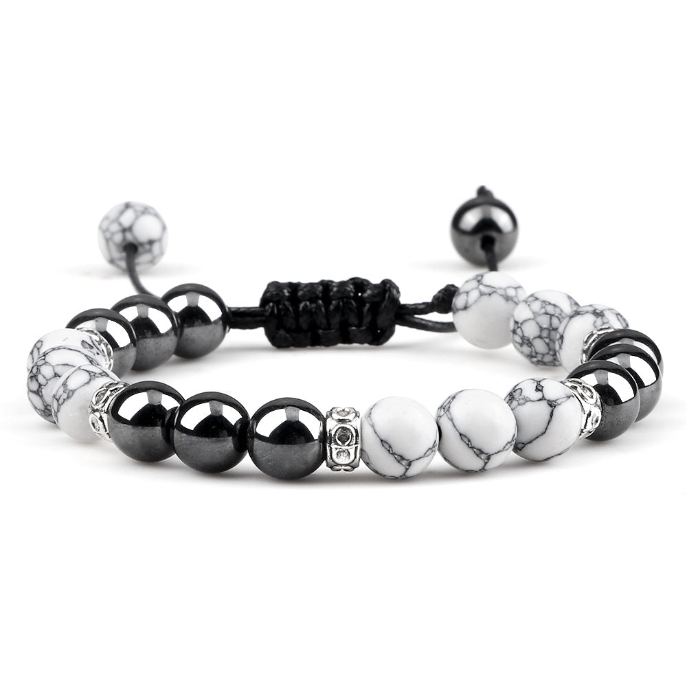 Bracelet en hématite tissé pour le couple - LUXARAH