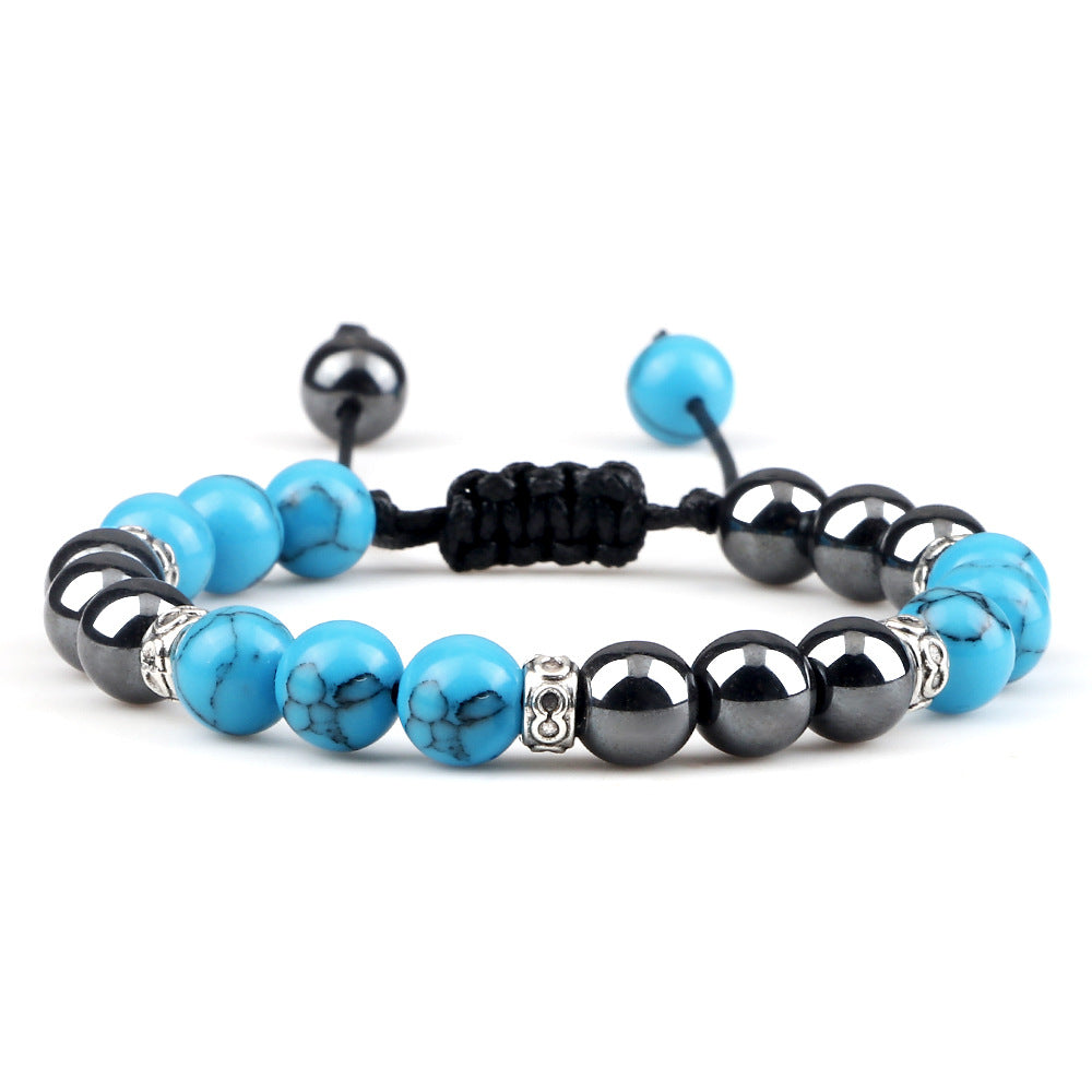 Bracelet en hématite tissé pour le couple - LUXARAH