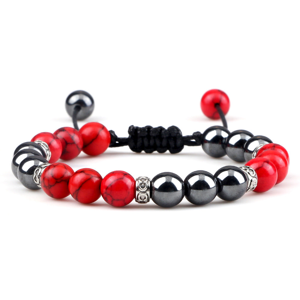 Bracelet en hématite tissé pour le couple - LUXARAH