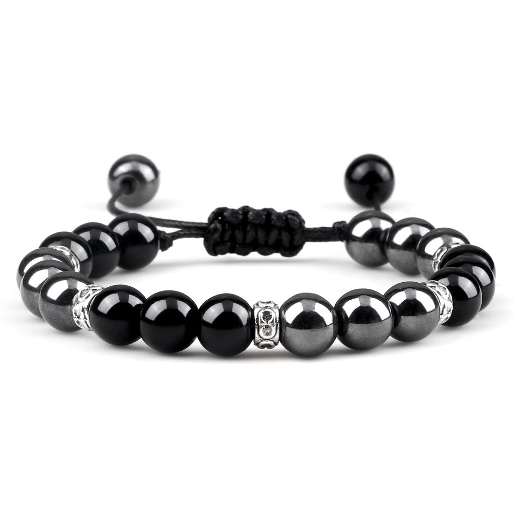 Bracelet en hématite tissé pour le couple - LUXARAH