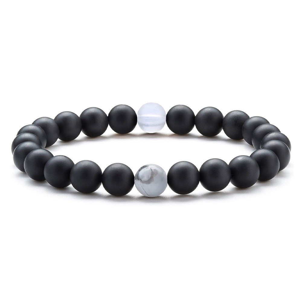 Bracelet de perles en pierre volcanique et œil de tigre - LUXARAH