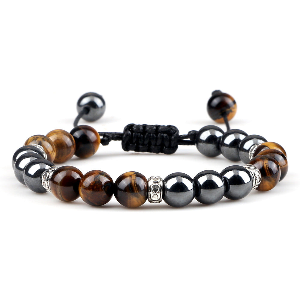 Bracelet en hématite tissé pour le couple - LUXARAH