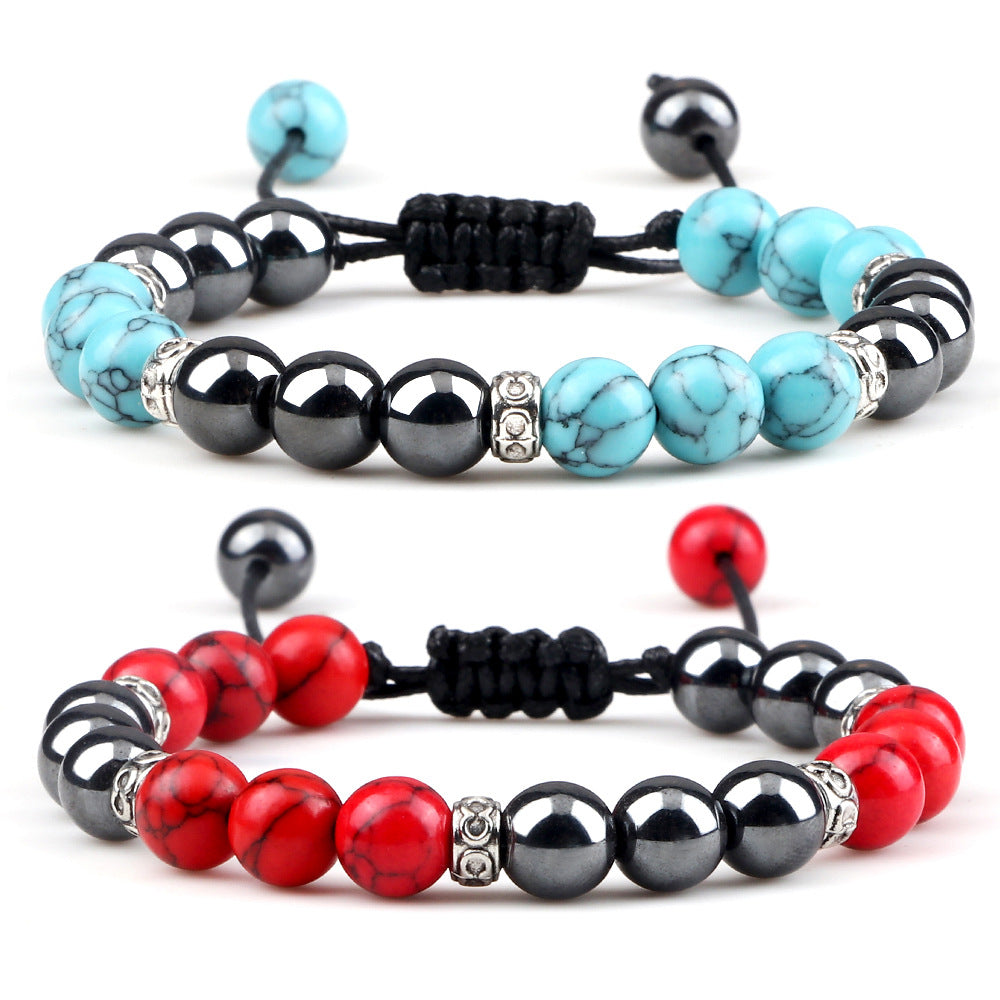 Bracelet en hématite tissé pour le couple - LUXARAH