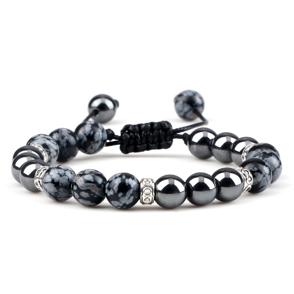 Bracelet en hématite tissé pour le couple - LUXARAH