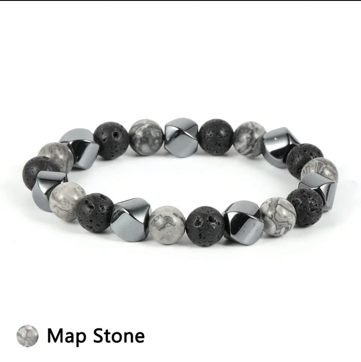 Bracelet en pierre volcanique œil de tigre naturelle - LUXARAH