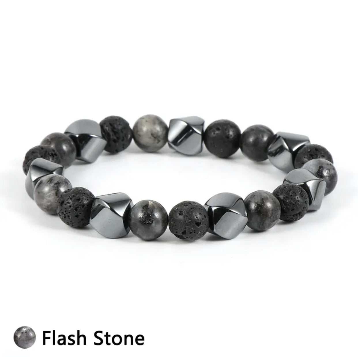 Bracelet en pierre volcanique œil de tigre naturelle - LUXARAH