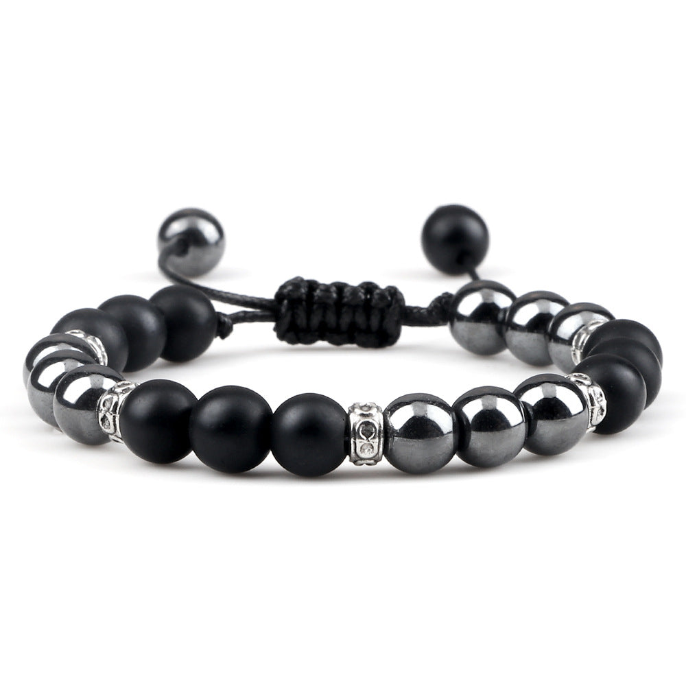 Bracelet en hématite tissé pour le couple - LUXARAH