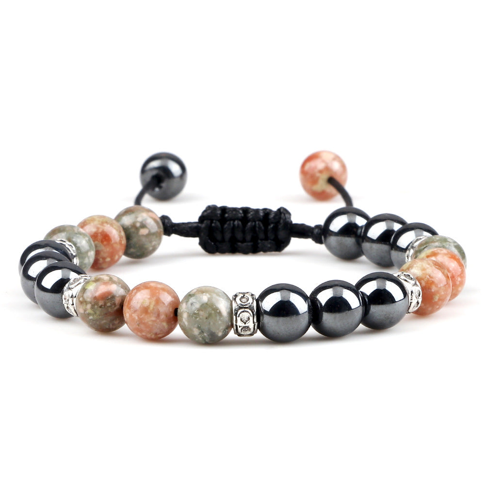 Bracelet en hématite tissé pour le couple - LUXARAH