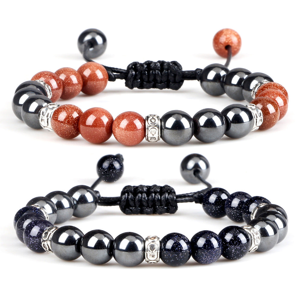 Bracelet en hématite tissé pour le couple - LUXARAH