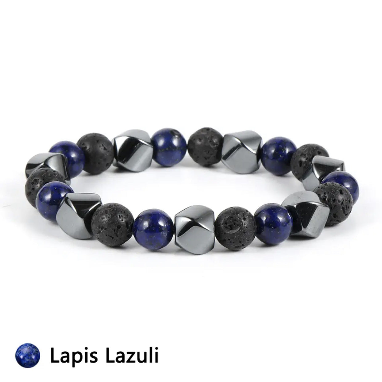 Bracelet en pierre volcanique œil de tigre naturelle - LUXARAH
