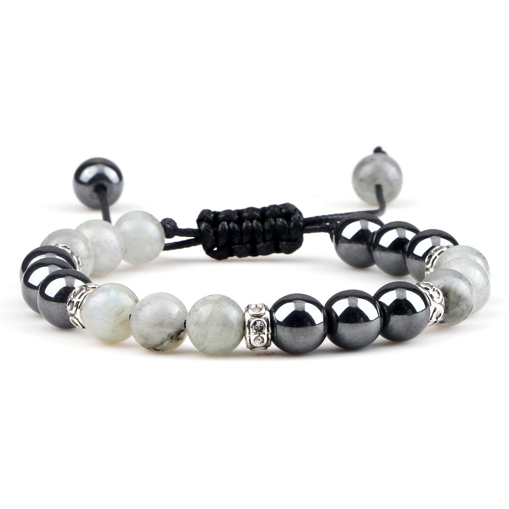 Bracelet en hématite tissé pour le couple - LUXARAH