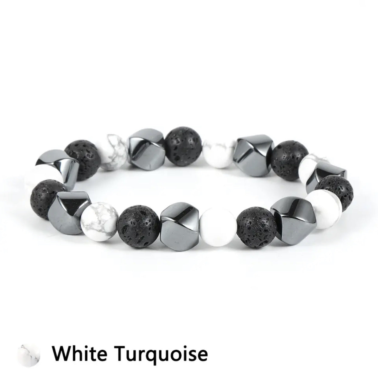 Bracelet en pierre volcanique œil de tigre naturelle - LUXARAH