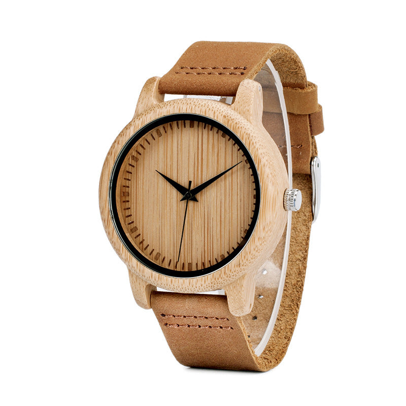 Montre en bois Couple Bambou - LUXARAH