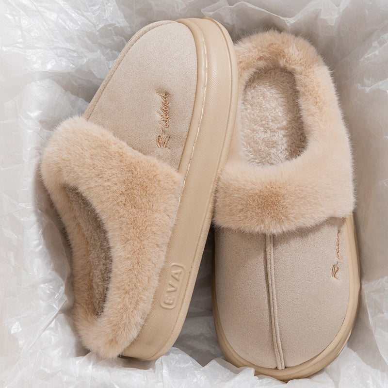 Chaussons d'hiver confortables et chauds pour couple, chaussures en coton, antidérapantes, pour femme et homme