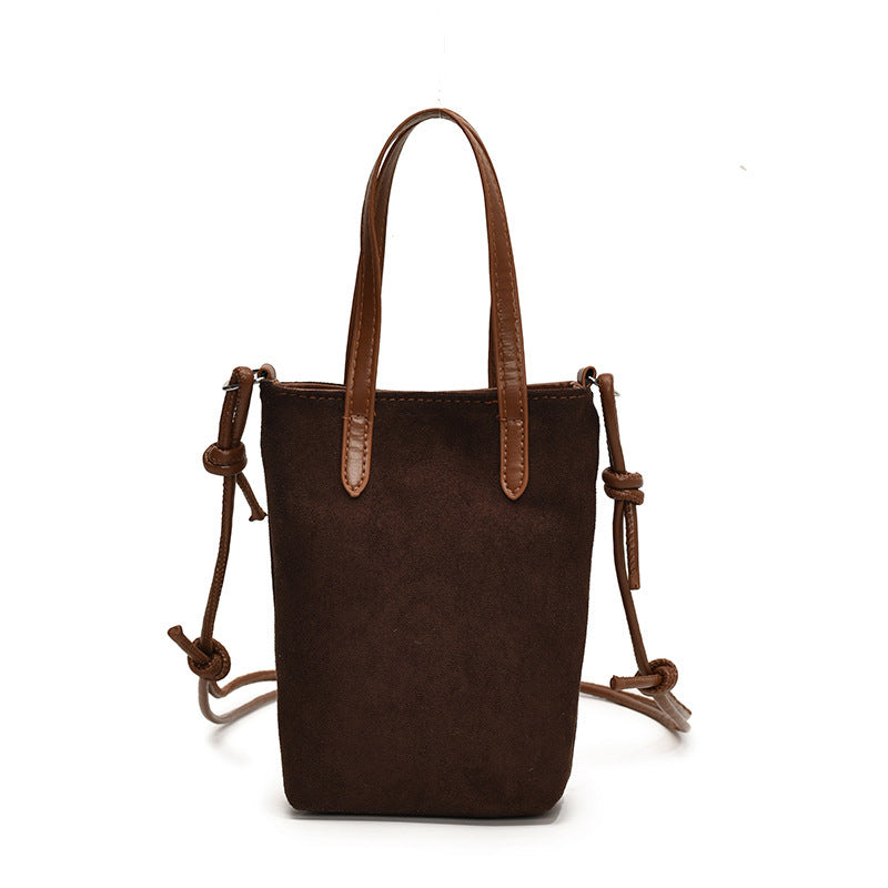 Sac bandoulière femme automne et hiver rétro imprimé léopard, nouveau polyvalent daim, sac téléphone