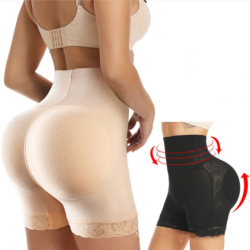 Pantalon moulant taille haute en dentelle avec coussin en éponge