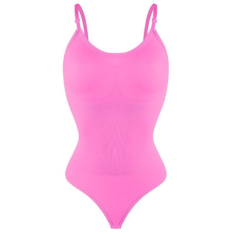 Combinaison à bretelles pour femme, style décontracté, sans coutures, slim, corset moulant