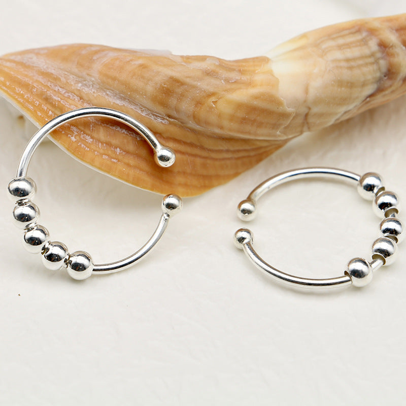 Bague anti-stress rotative en argent sterling S925 - LUXARAH