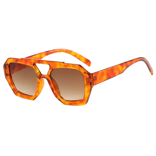 Lunettes de soleil léopard à grande monture pour l'été, lunettes de soleil pour les vacances à la plage