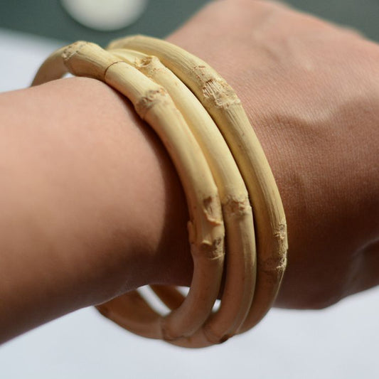 Bracelet en bambou de style ethnique naturel original style pastoral - LUXARAH