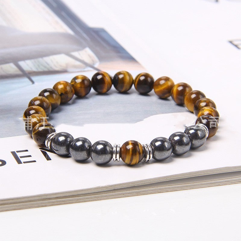 Bracelet chakra en pierre volcanique énergétique à sept couleurs - LUXARAH