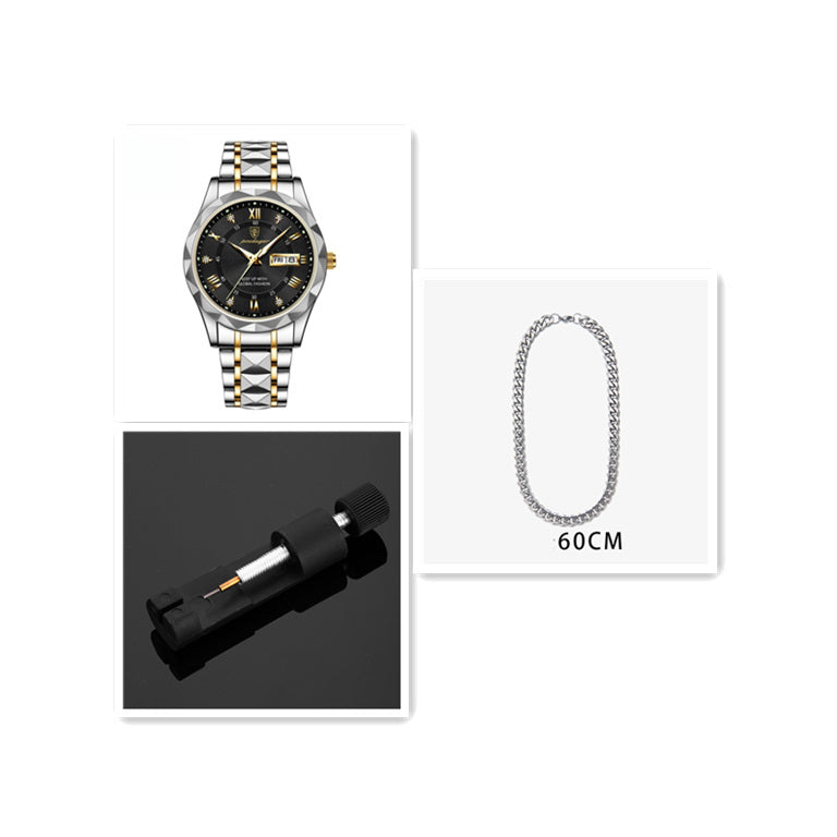 Montre à quartz lumineuse étanche pour homme avec double calendrier - LUXARAH