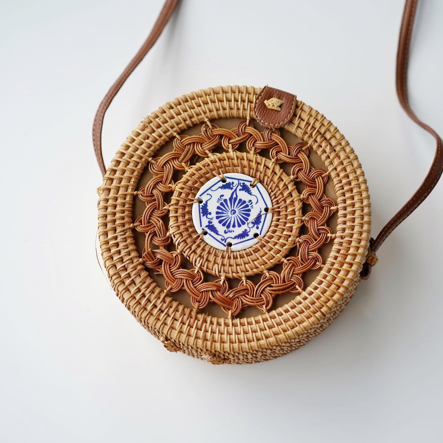 Sac tissé en rotin rétro à la mode - LUXARAH