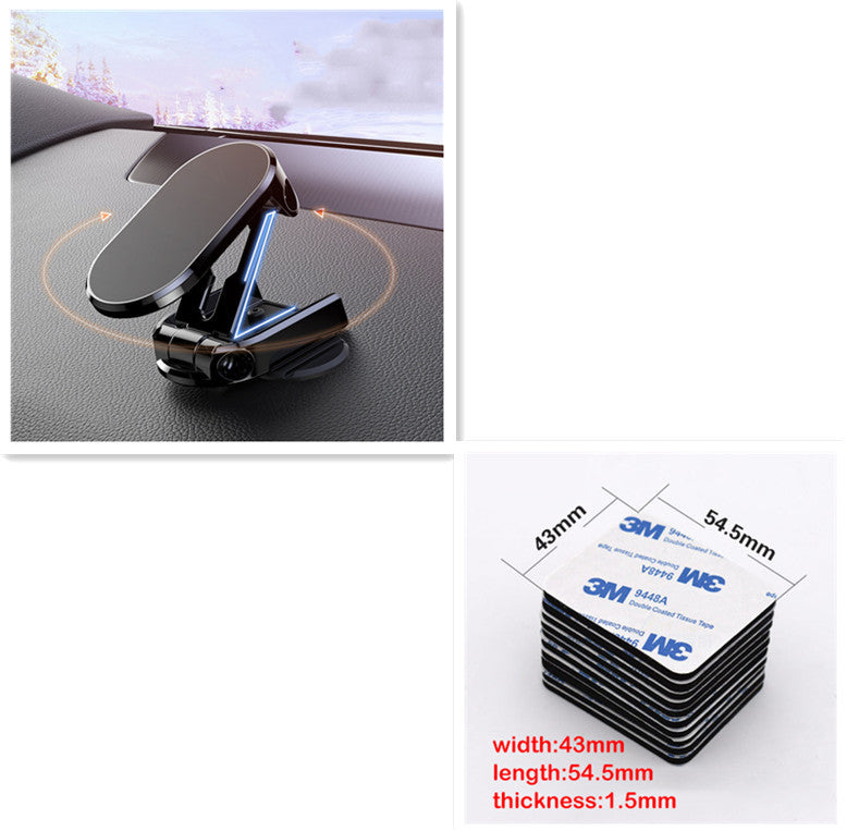 Support magnétique rotatif pour téléphone portable de voiture, pliable et universel, en métal, pour grille d'aération, GPS