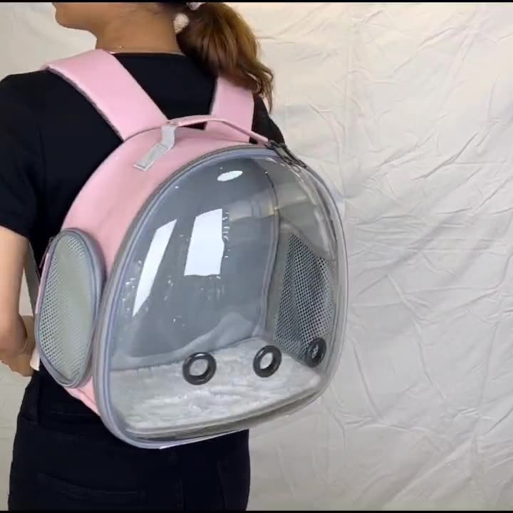 Sac à dos pour animal de compagnie, cage de transport transparente pour hamster, petit animal, cochon d'Inde, écureuil volant, furet, lapin - LUXARAH