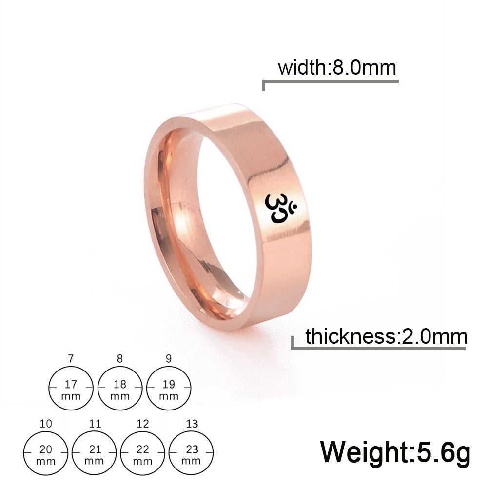 Anneau de yoga en acier inoxydable pour hommes et femmes - LUXARAH