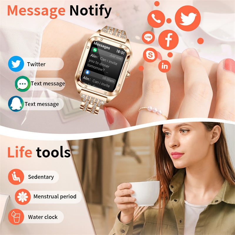 Montre connectée multifonctionnelle pour femmes, nouvelle montre de sport intelligente pour la surveillance de la santé - LUXARAH