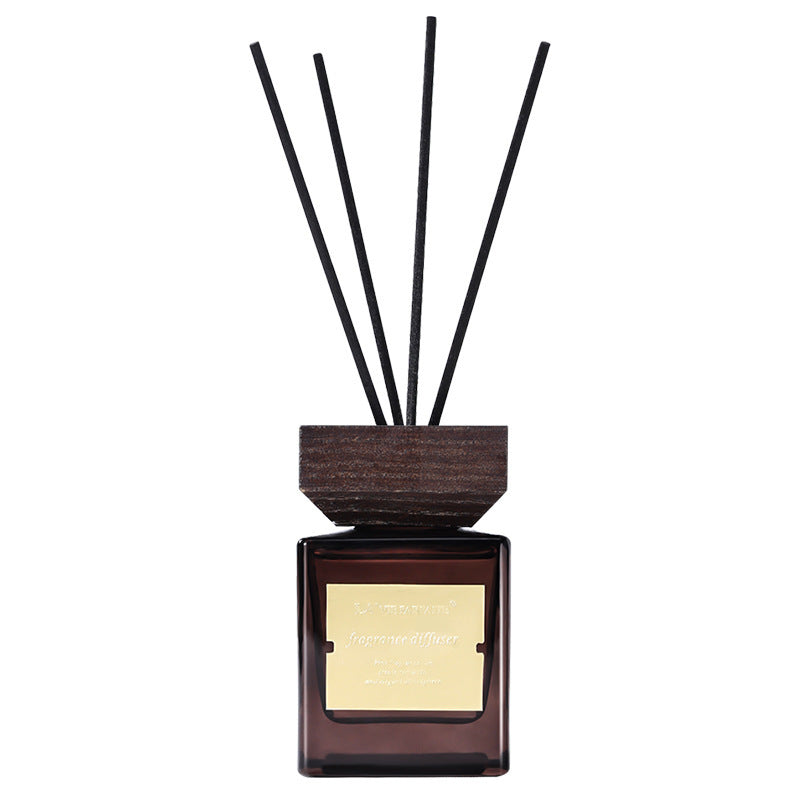 Diffuseur d'huiles essentielles avec couvercle en bois et rotin pour parfum d'hôtel