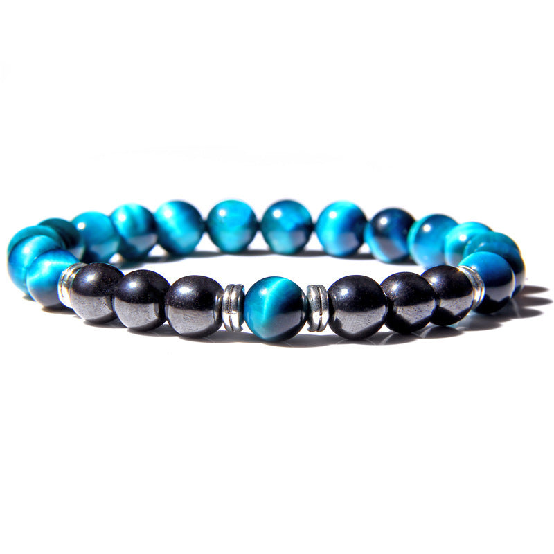 Bracelet chakra en pierre volcanique énergétique à sept couleurs - LUXARAH