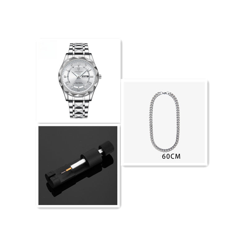 Montre à quartz lumineuse étanche pour homme avec double calendrier - LUXARAH