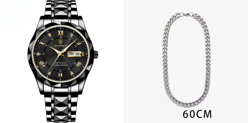 Montre à quartz lumineuse étanche pour homme avec double calendrier - LUXARAH
