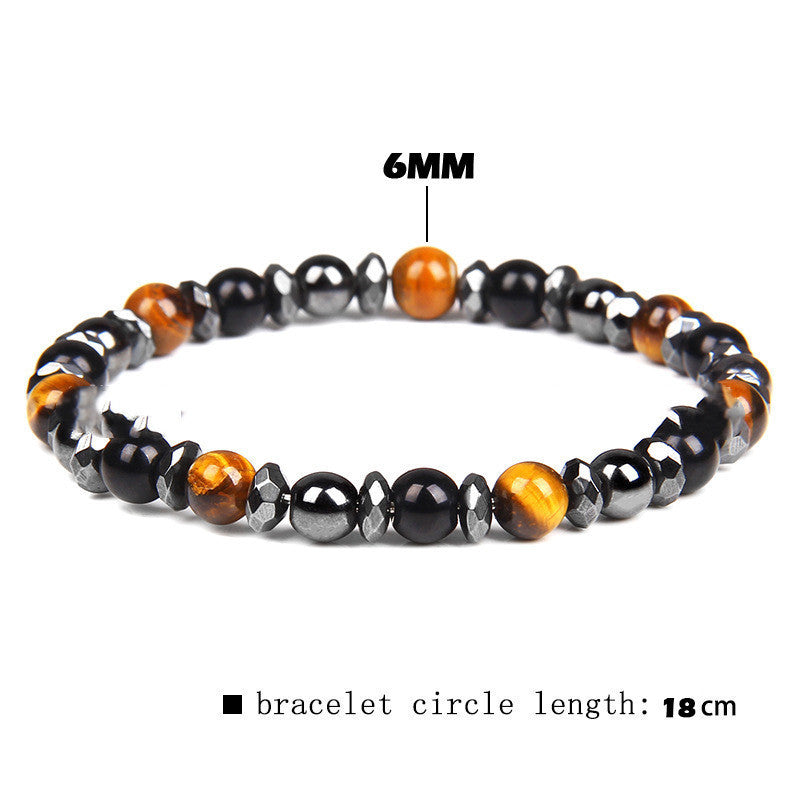 Bracelet en pierre naturelle œil de tigre pour femme, bracelet énergétique pour le yoga et le sport - LUXARAH