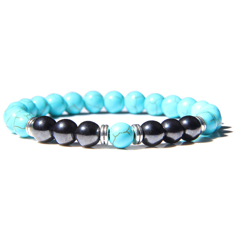 Bracelet chakra en pierre volcanique énergétique à sept couleurs - LUXARAH