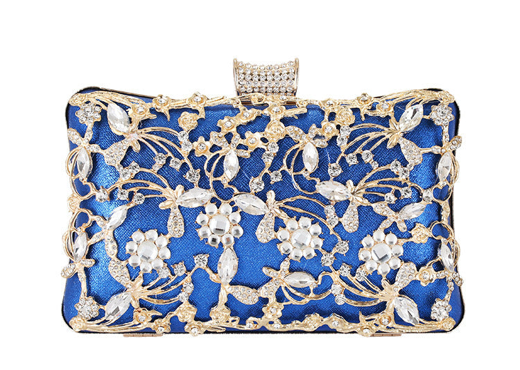 Pochette de dîner élégante en strass pour femmes, sac messager de marque de luxe avec chaîne - LUXARAH