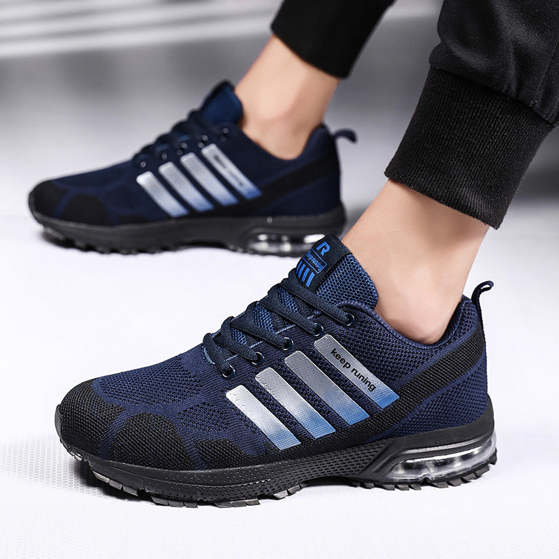 Chaussures de sport respirantes et décontractées pour hommes, tissées volantes, coussin d'air, pour le fitness et la course à pied - LUXARAH