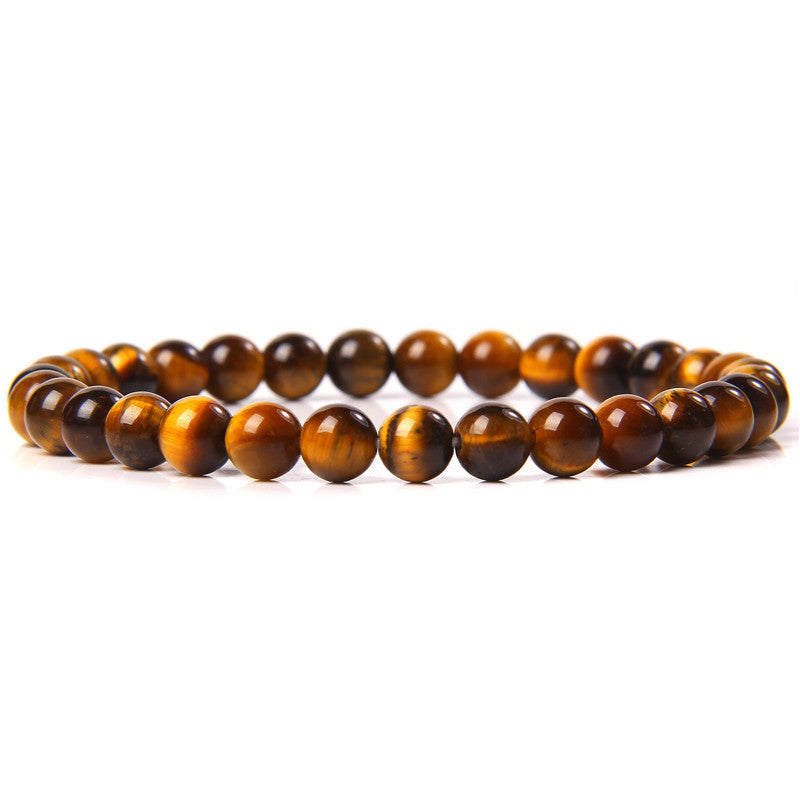 Bracelet en pierre naturelle de 6 mm, tissé à la main, bracelet énergétique - LUXARAH