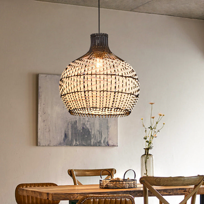 Lustre en rotin de style café au design créatif nordique
