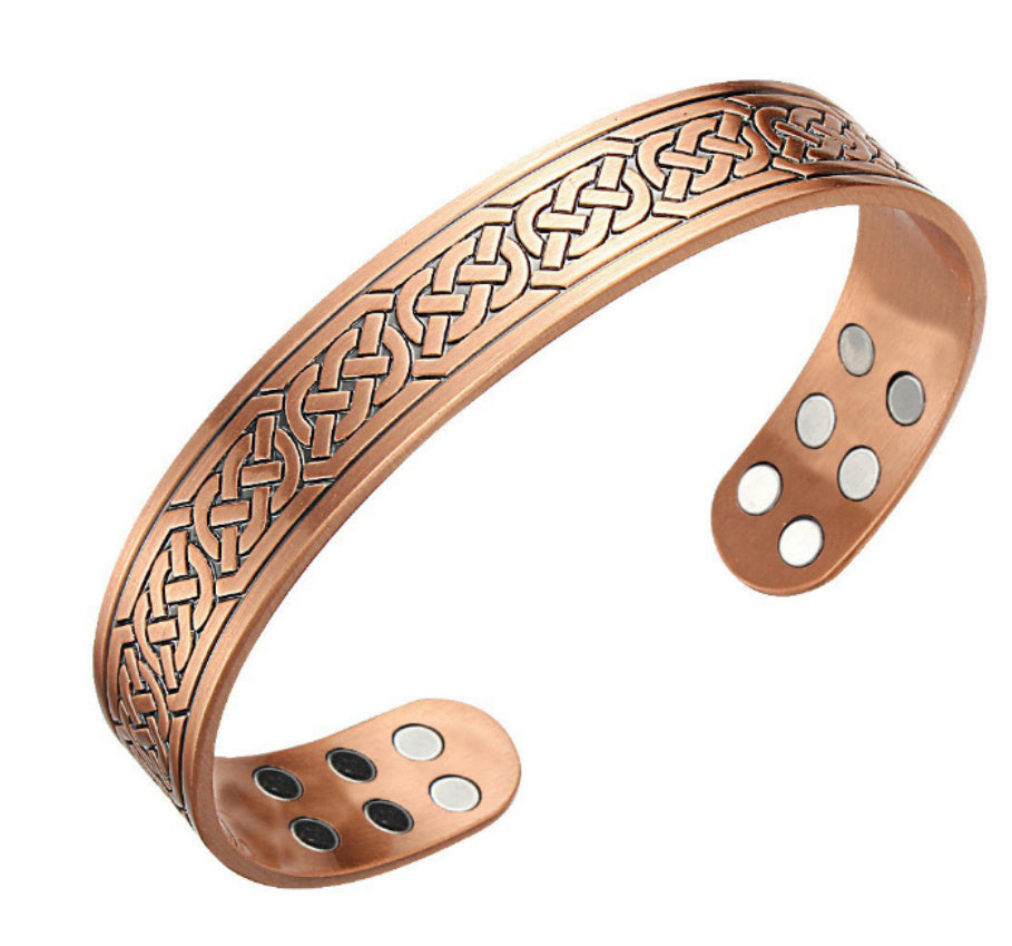 Bracelet magnétique rétro en cuivre pur avec énergie Lucky Tree - LUXARAH
