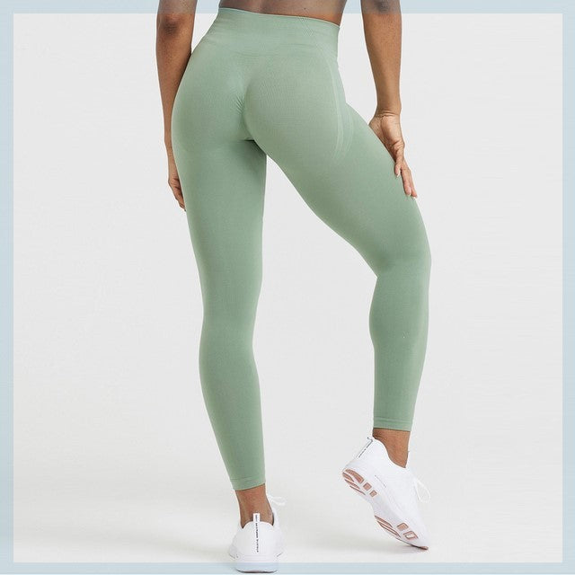 Leggings sans couture pour femmes, legging froissé pour le travail - LUXARAH