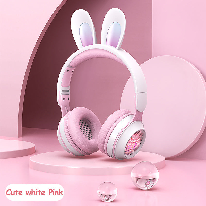 Casque sans fil extensible et lumineux à oreilles de lapin