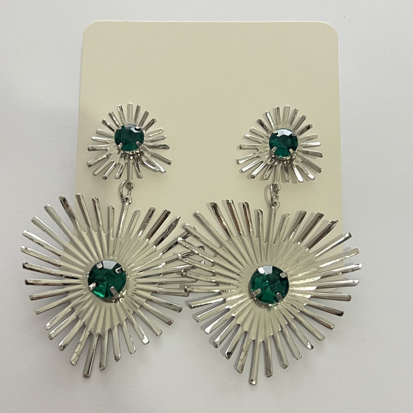 Boucles d'oreilles bohèmes en forme de cœur avec strass, motif tournesol, style exagéré, pour femme, bijoux de Saint-Valentin