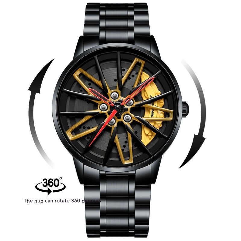 Montre à roue rotative creuse tridimensionnelle - LUXARAH