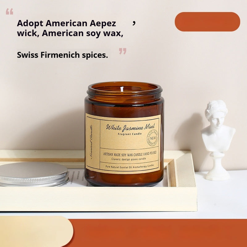 Bougie d'aromathérapie haut de gamme en cire de soja sans fumée