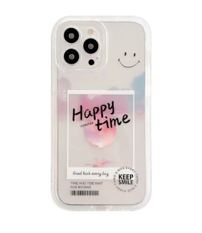 Coque de téléphone portable transparente dégradée avec lettres « Cloud » pour 13, 12, 11 Pro Max